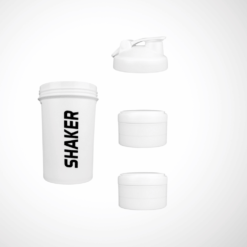 Alternative view of Shaker + 2 compartiments 500mL Printed
