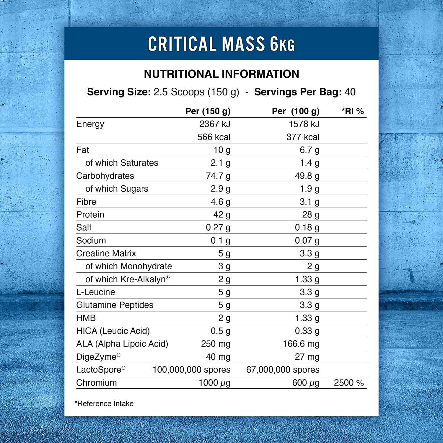 Critical Mass 6Kg – Applied Nutrition | Lean Mass Gainer pour prise de masse propre - الصورة 2