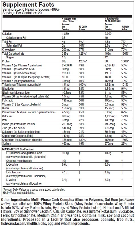 Mass tech Extreme 2000 5.44Kg - الصورة 2