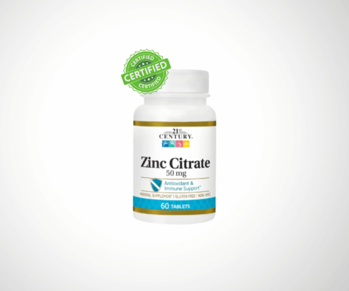 Zinc Citrate 50mg 60 Comprimés (60 Servings)
