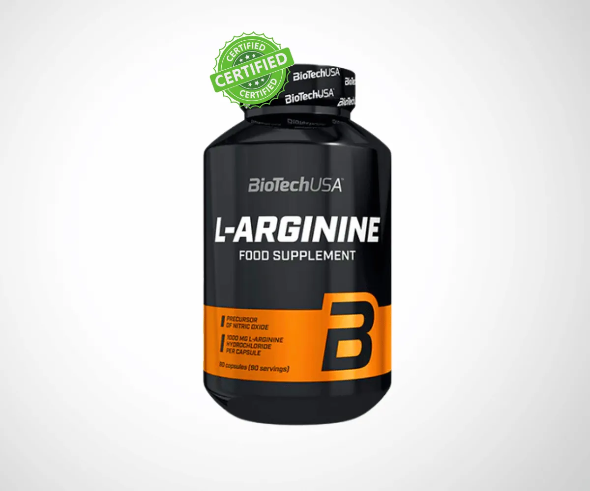 L-Arginine 1000mg 90 Mega Capsules (90 Servings)