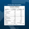 Valeurs nutritionnelles Applied Nutrition Critical Mass 2.4 Kg