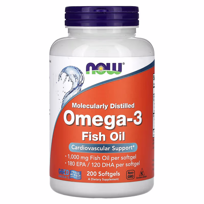 Omega 3 Fish Oil 1000mg 200 Softgels (100 Servings)