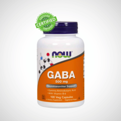 GABA 500mg + Vitamine B6 100 Veg Capsules - NOW FOODs
