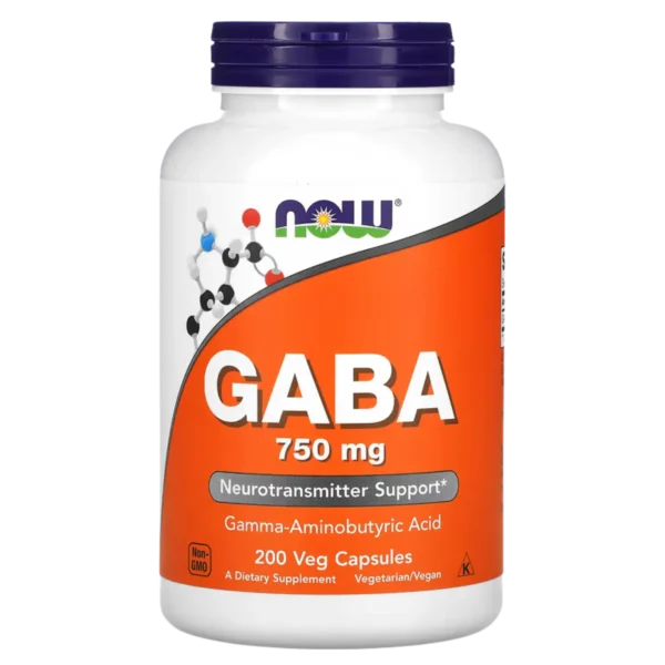 GABA 500mg + Vitamine B6 200 Veg Capsules - NOW FOODs