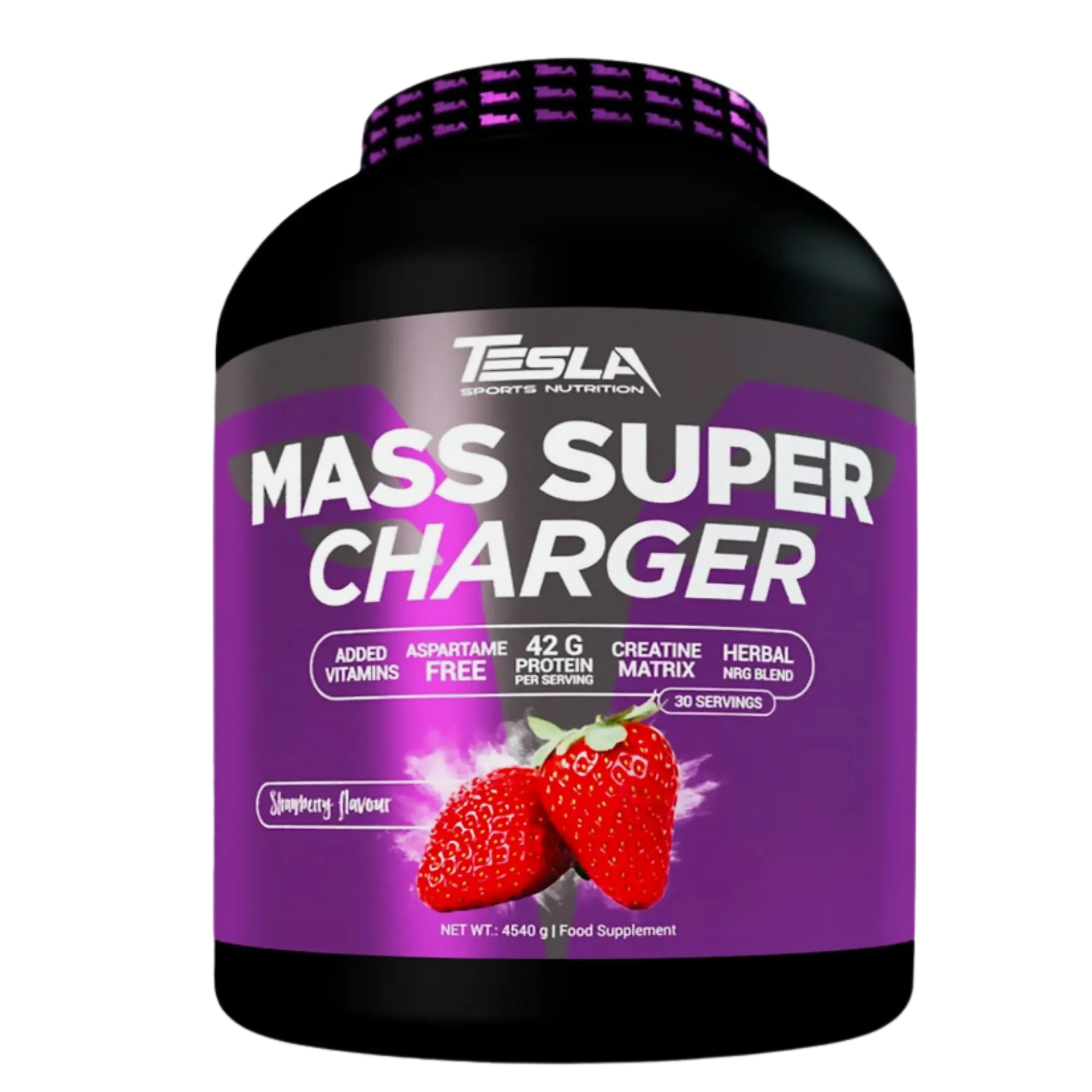 Protein supplement with strawberry flavor