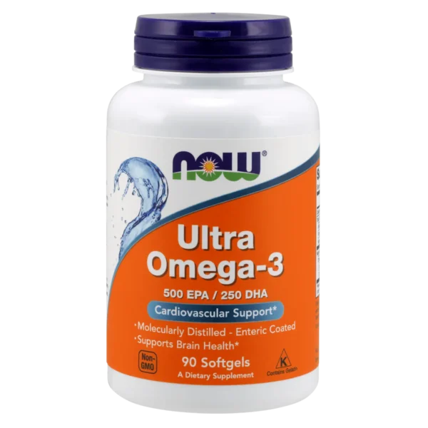Ultra Omega 3 500 mg EPA / 250 mg DHA – Cœur & Cerveau | NOW Foods