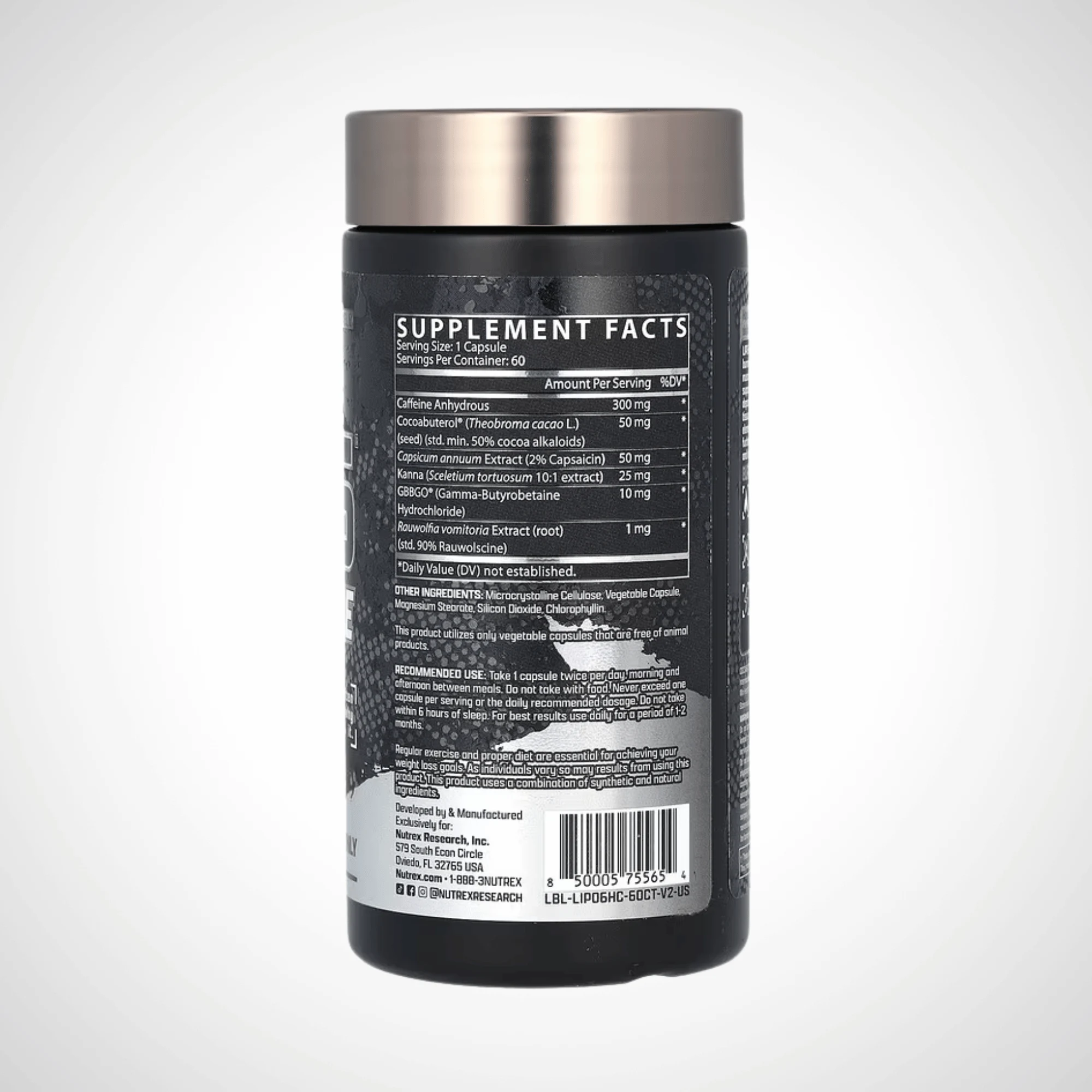 LIPO 6 Hardcore Maximum Strength 60 caps - Nutrex Research - الصورة 2