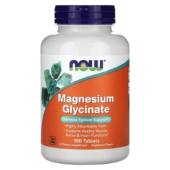 Magnesium Glycinate, 180 Tablets (100 mg per Tablet) - NOW Foods