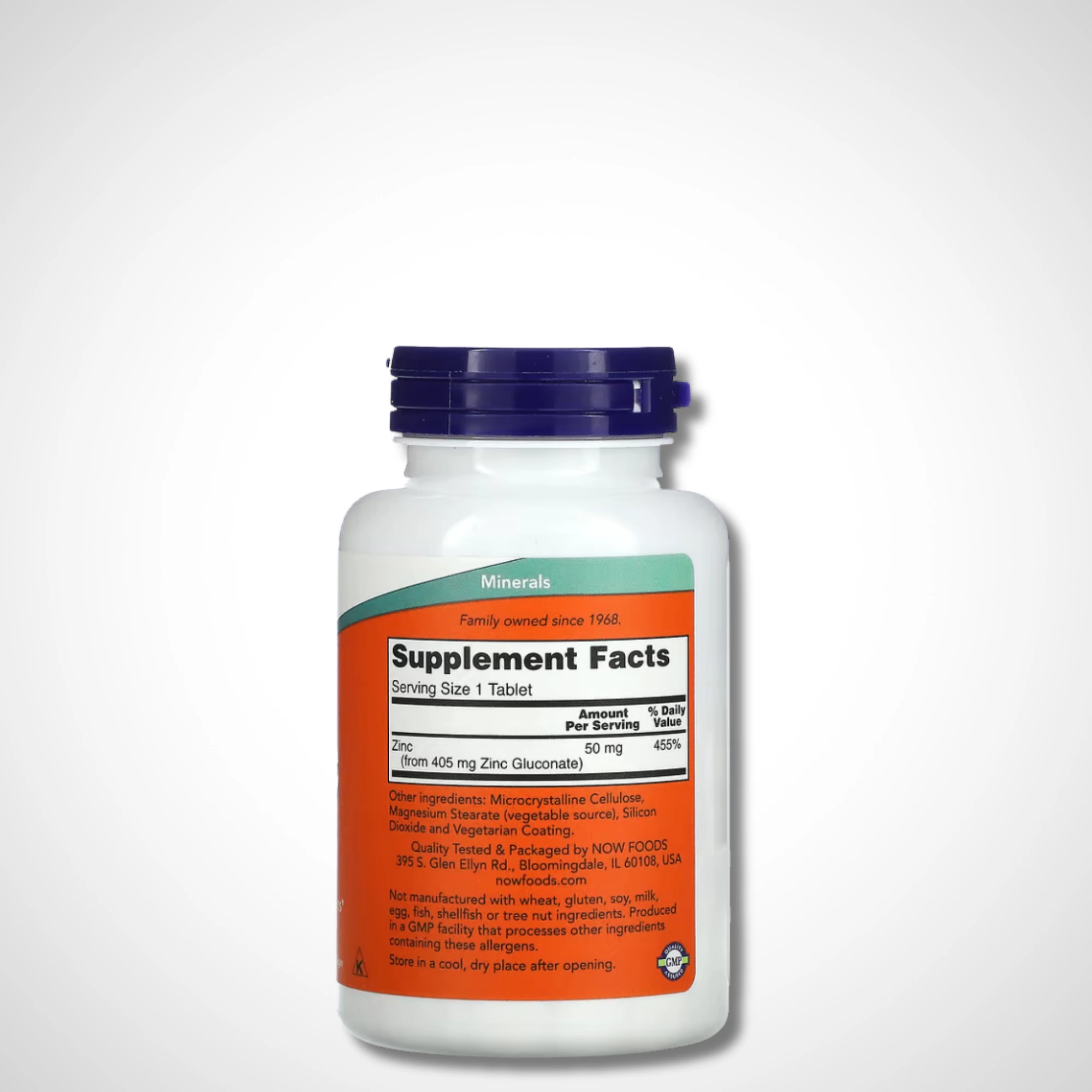 Zinc 50 mg 250 Tablets - NOW Foods - الصورة 2