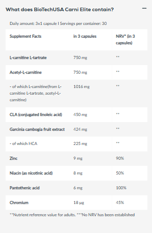 Carni Elite 90 capsules - BioTechUSA - الصورة 2