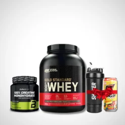 Pack Force & Performance – Whey + Creatine + Shaker + Energy Drink