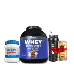 Pack Power Boost – Tesla Whey + HXN Creatine + Shaker + Energy Drink