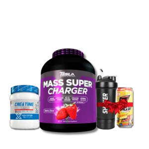 Pack Prise de Masse – Mass Super Charger 4.5 kg + Creatine + Raze + Shaker | Tesla Nutrition