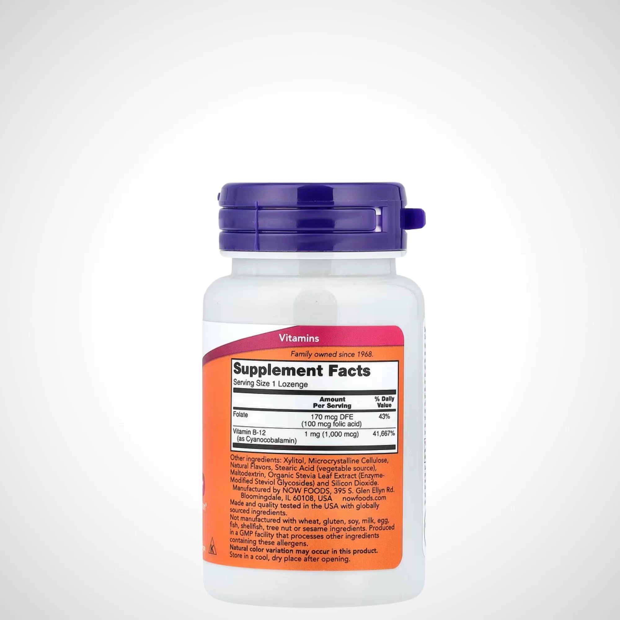 NOW Foods B-12 100 Lozenges - الصورة 2