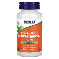 Ashwagandha Standardized Extract 450 mg 90 Veg Capsules - NOW Foods