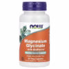 NOW Foods Magnesium Glycinate with BioPerine – 60 Veg Caps | امتصاص عالي لتهدئة الأعصاب والعضلات