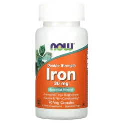 NOW Foods Iron 36 mg – 90 Veg Capsules