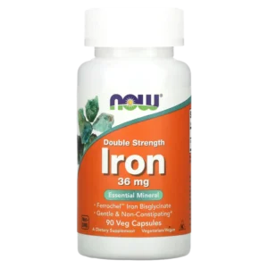 NOW Foods Iron 36 mg – 90 Veg Capsules