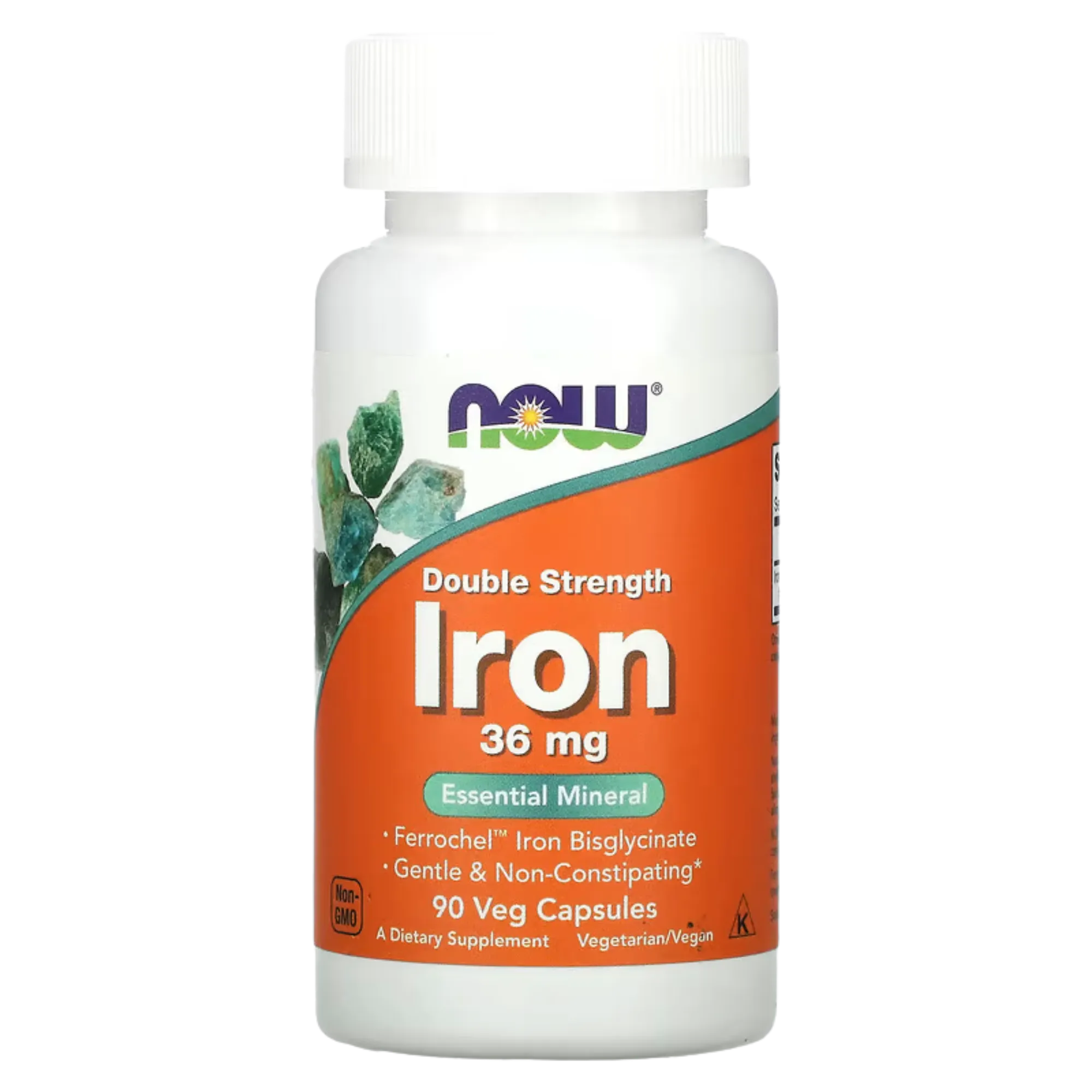 NOW Foods Iron 36 mg – 90 Veg Capsules