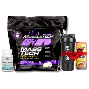 Pack MassTech Extreme 2.72kg + Zinc Citrate – Muscle Mass & Strength Boost | GoStrong