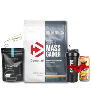 Super Mass Gainer Pack – Dymatize 5.4kg + Creapure® Creatine EverStrong 250g | Mass Gain & Strength