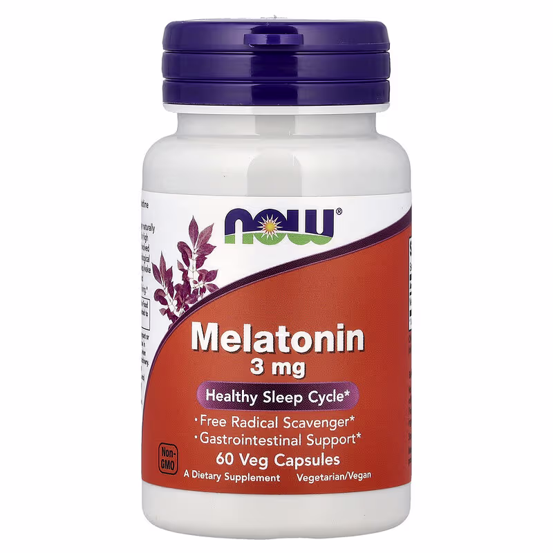 NOW Foods Melatonin 3 mg – 60 Veg Capsules