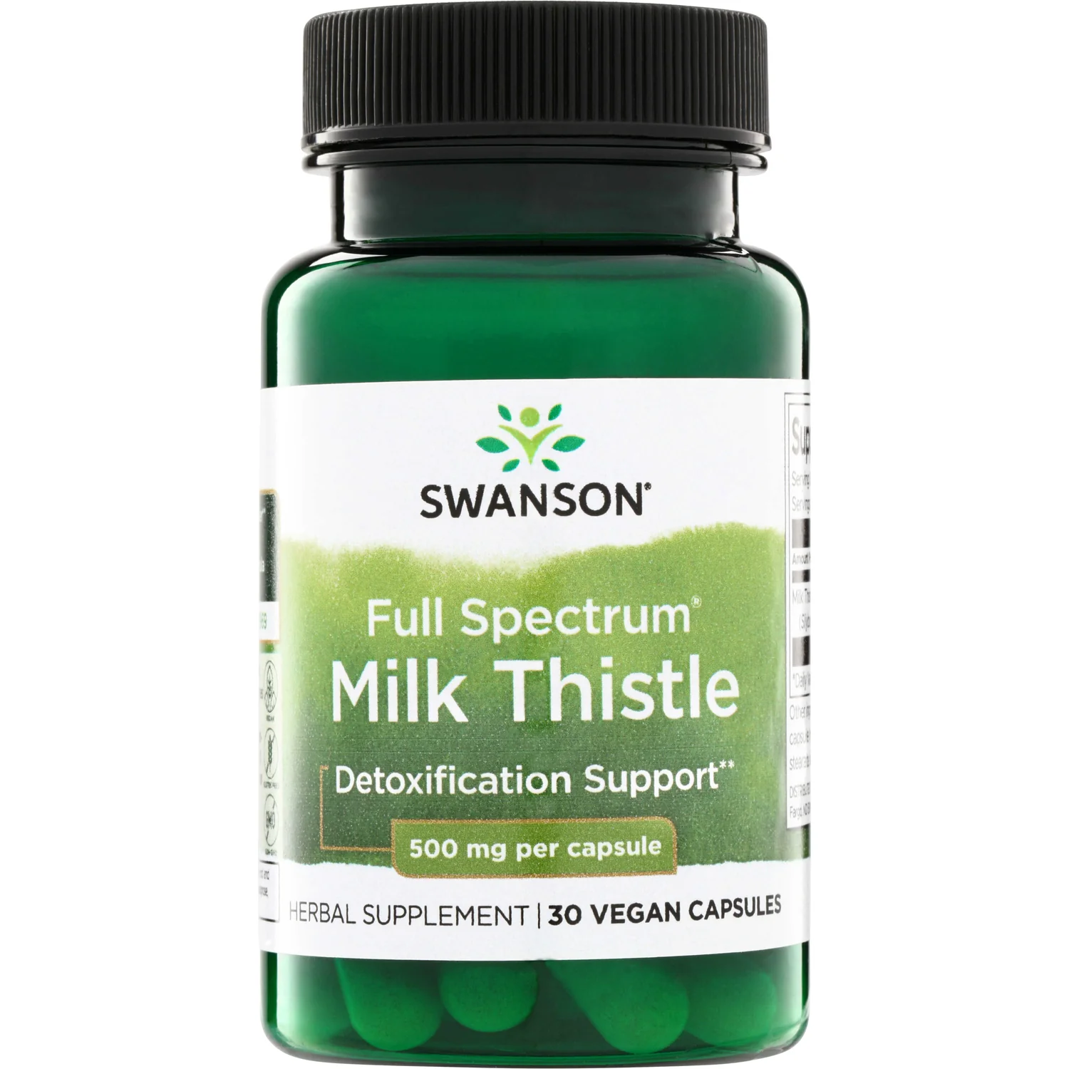Swanson Milk Thistle 500 mg 30 Vegan Capsules
