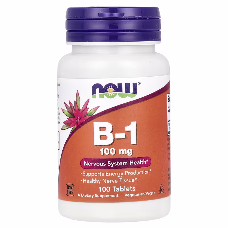 NOW Foods Vitamin B1 100 mg 100 Tablets