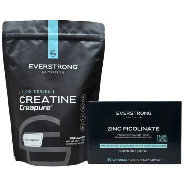 Creatine Creapure 500g Zinc Picolinate 15mg Pack Everstrong