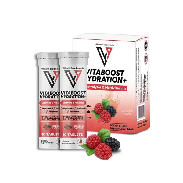Vitaboost Hydratation Fruits Rouges VHealth Electrolytes Multivitamins