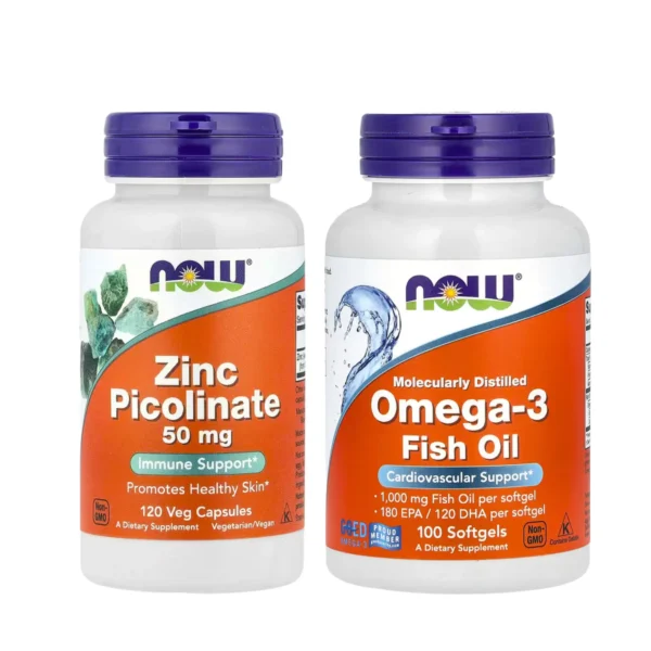 Pack Omega 3 Zinc NOW Foods