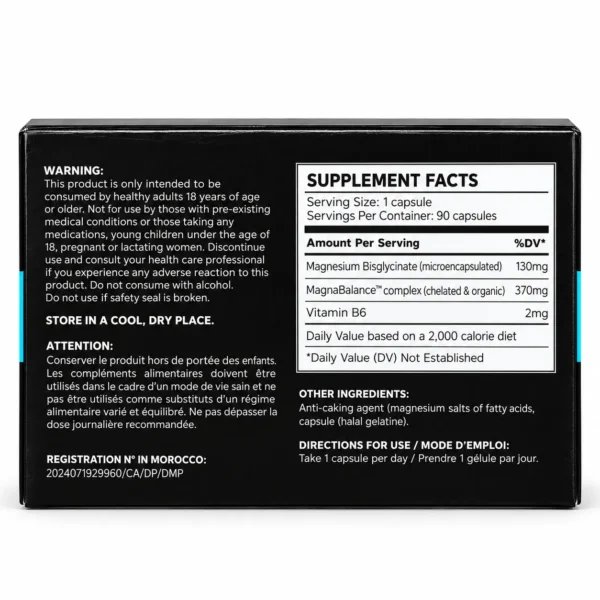 Supplement Facts EverStrong Magnesium Bisglycinate 500 mg